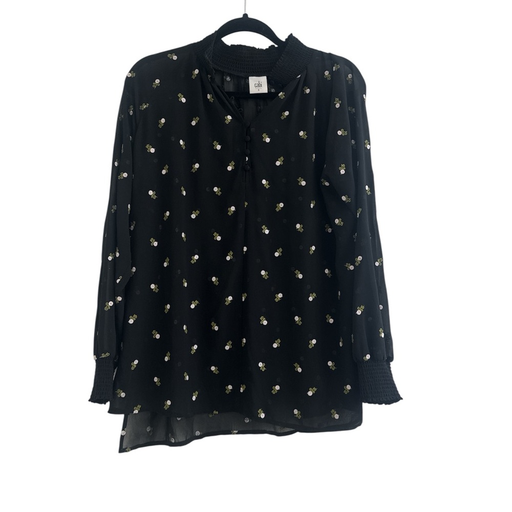 Cabi Chic Black Floral Women's Top